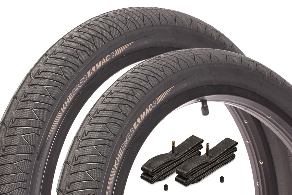 BMX Reifen SET KHE MAC3  20 Zoll x 2,40 Zoll + Schlauch AV