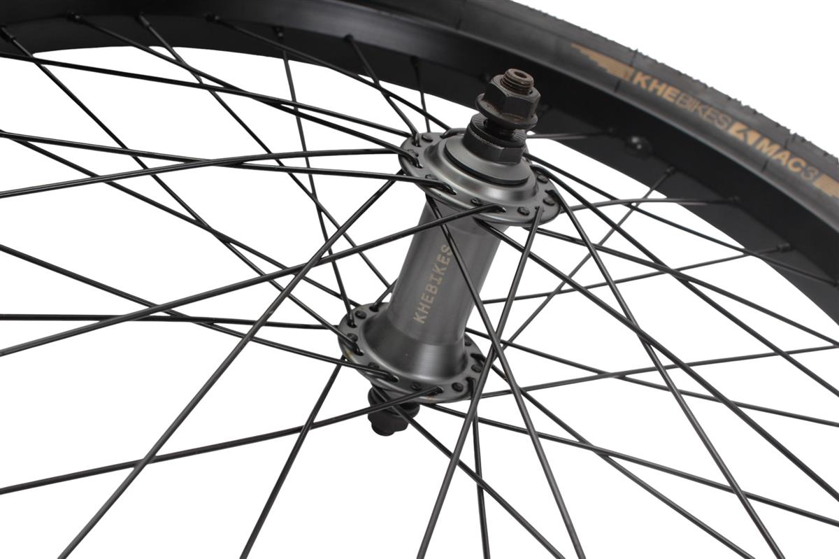 BMX wheelset including tires KHE MAC3 20 inch 14mm / 10mm F/R
