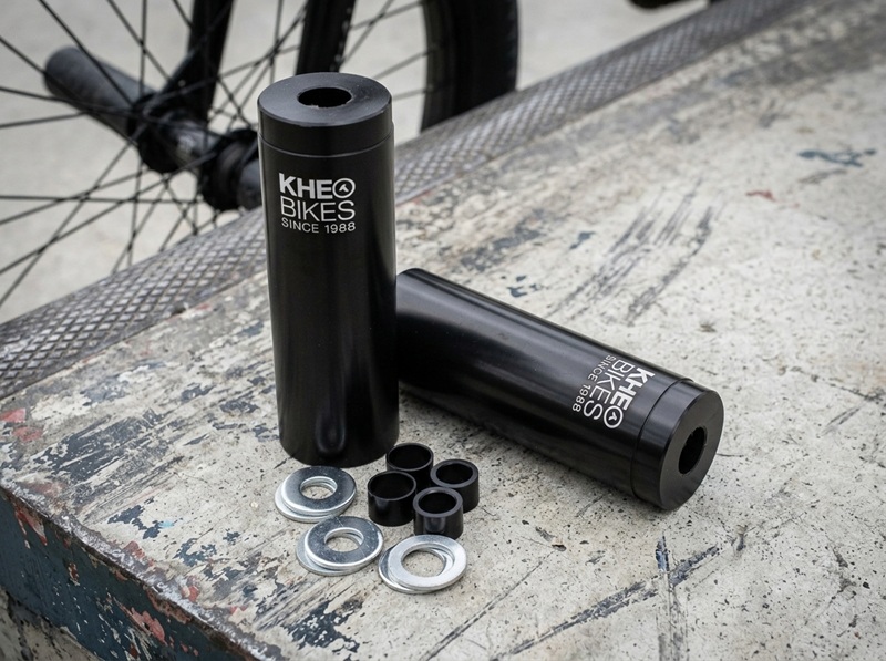 BMX pegs KHE LASER CNC 1 pair suitable for 10 mm, 12 mm & 14 mm axles