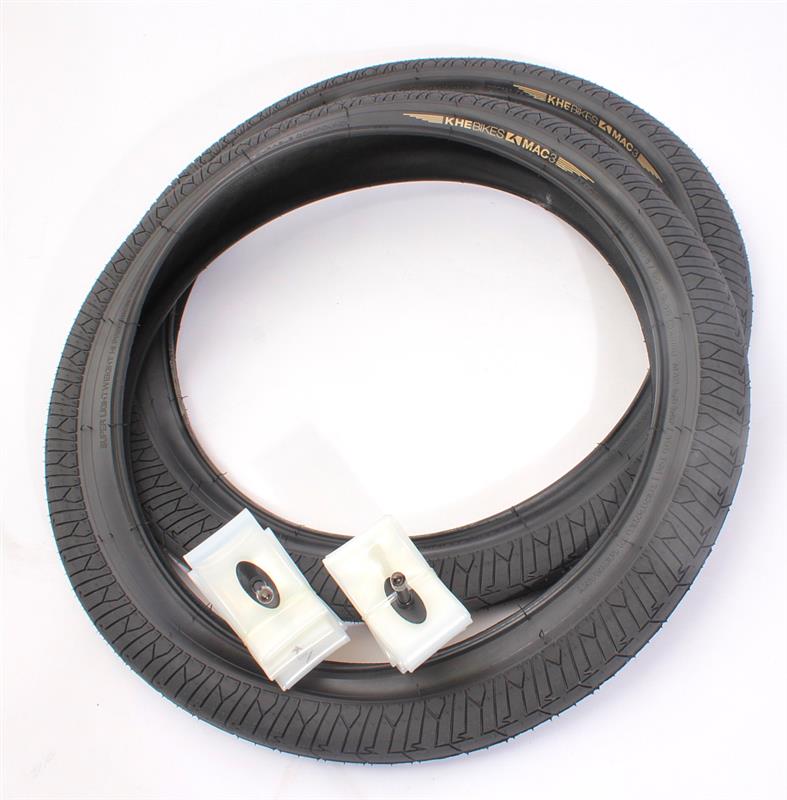 BMX tires 2x MAC3 + 2x Schwalbe Aerothan tube