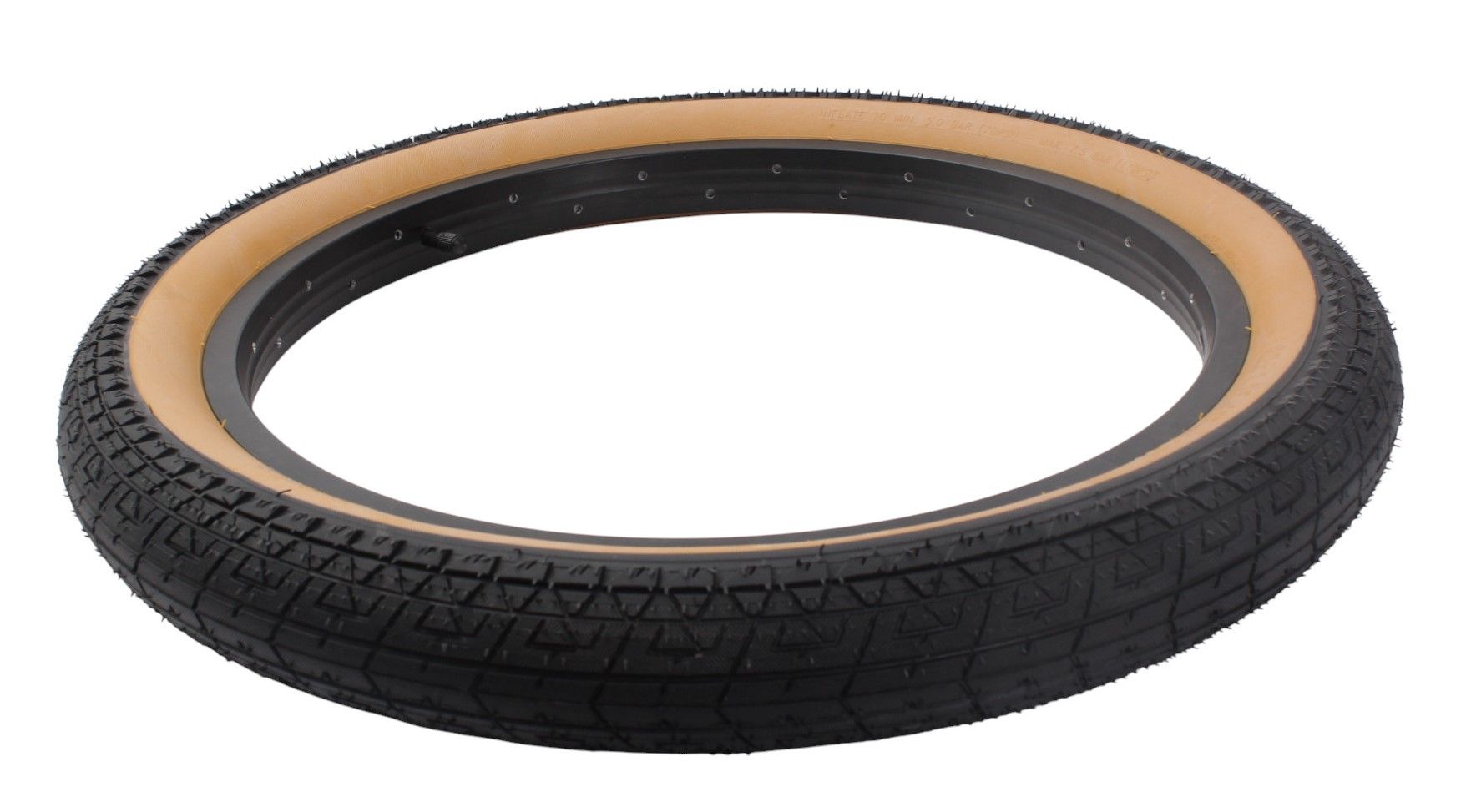 BMX tire set UNITED Gum 20 inch x 2.25 inch + AV inner tube