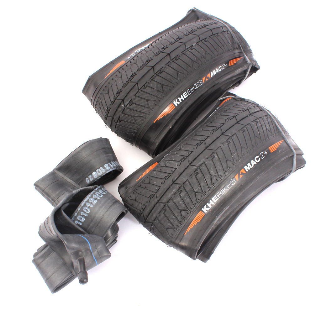 BMX tires 2x MAC2+ folding + 2x KHE Twiggy tube