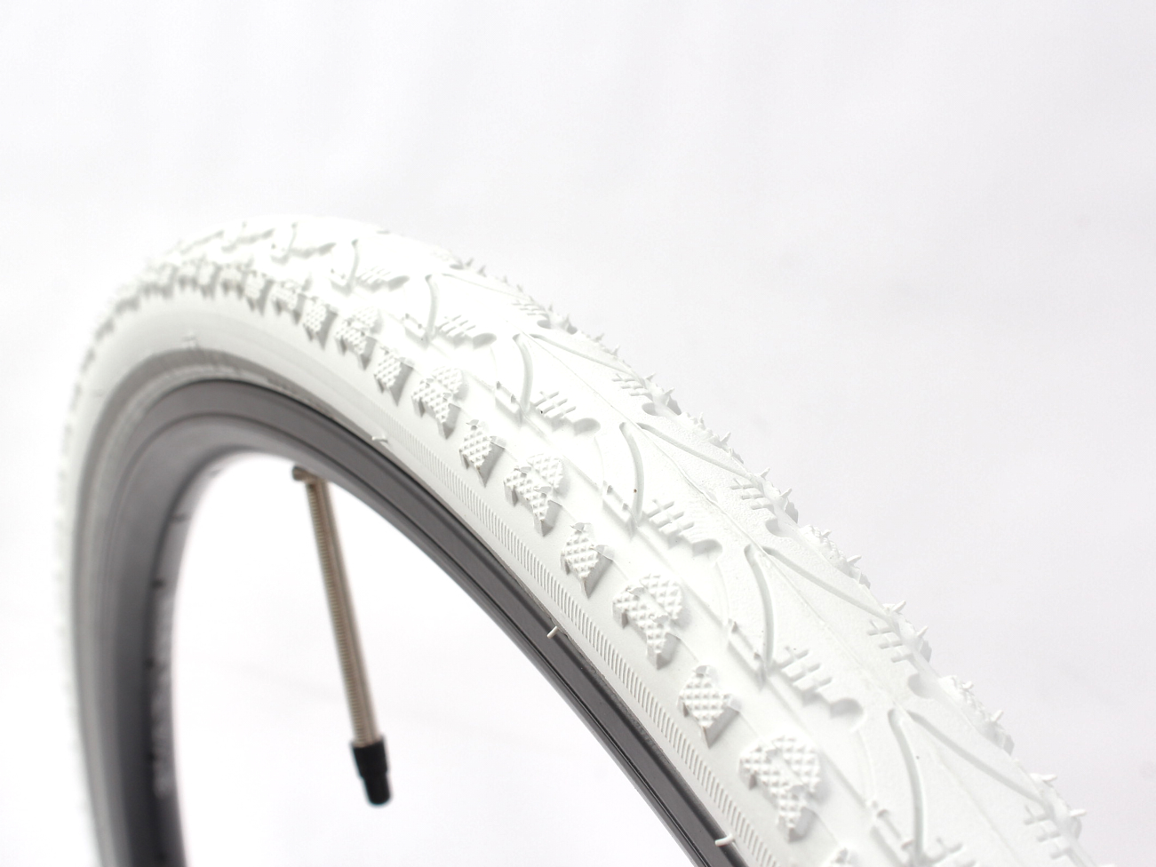 Road bike wire tire set Khan Fixie KHE 700 x 38C tire white + AV inner tube