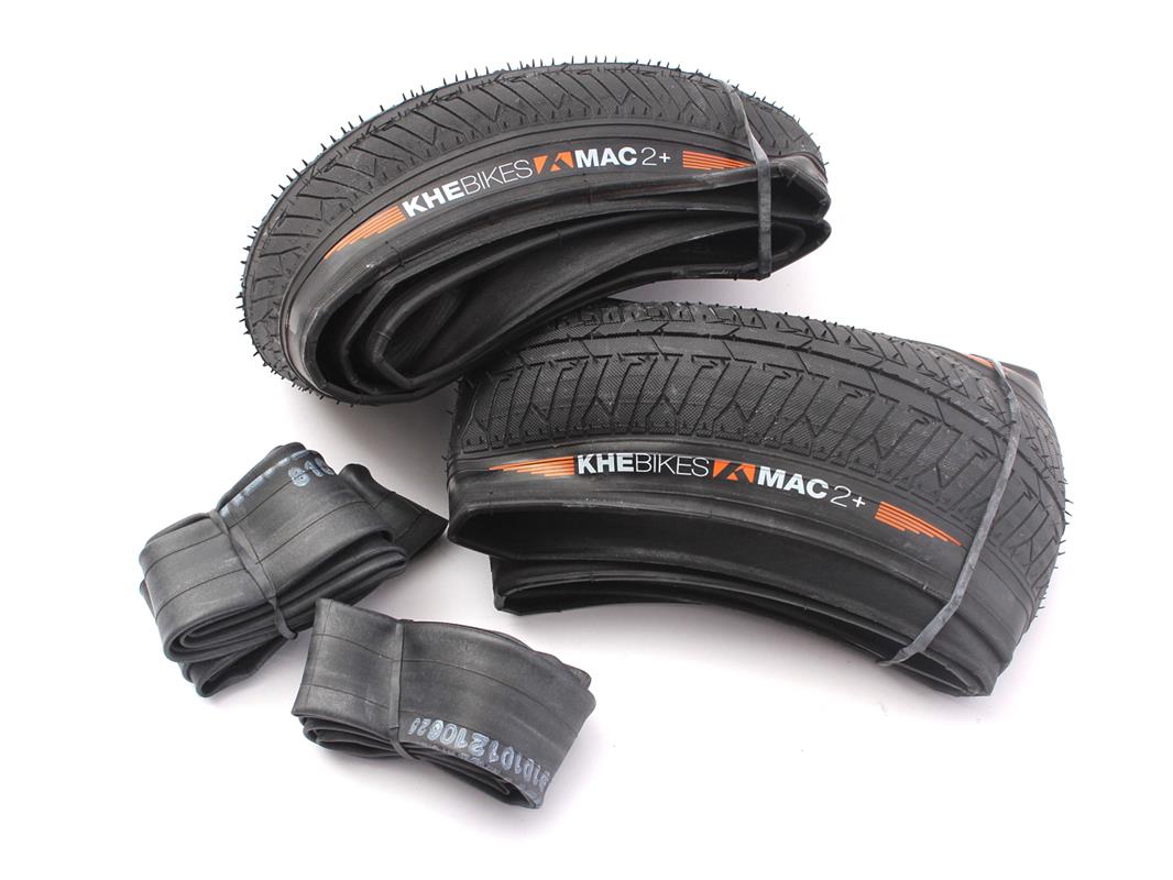 BMX tires 2x MAC2+ folding + 2x KHE Twiggy tube