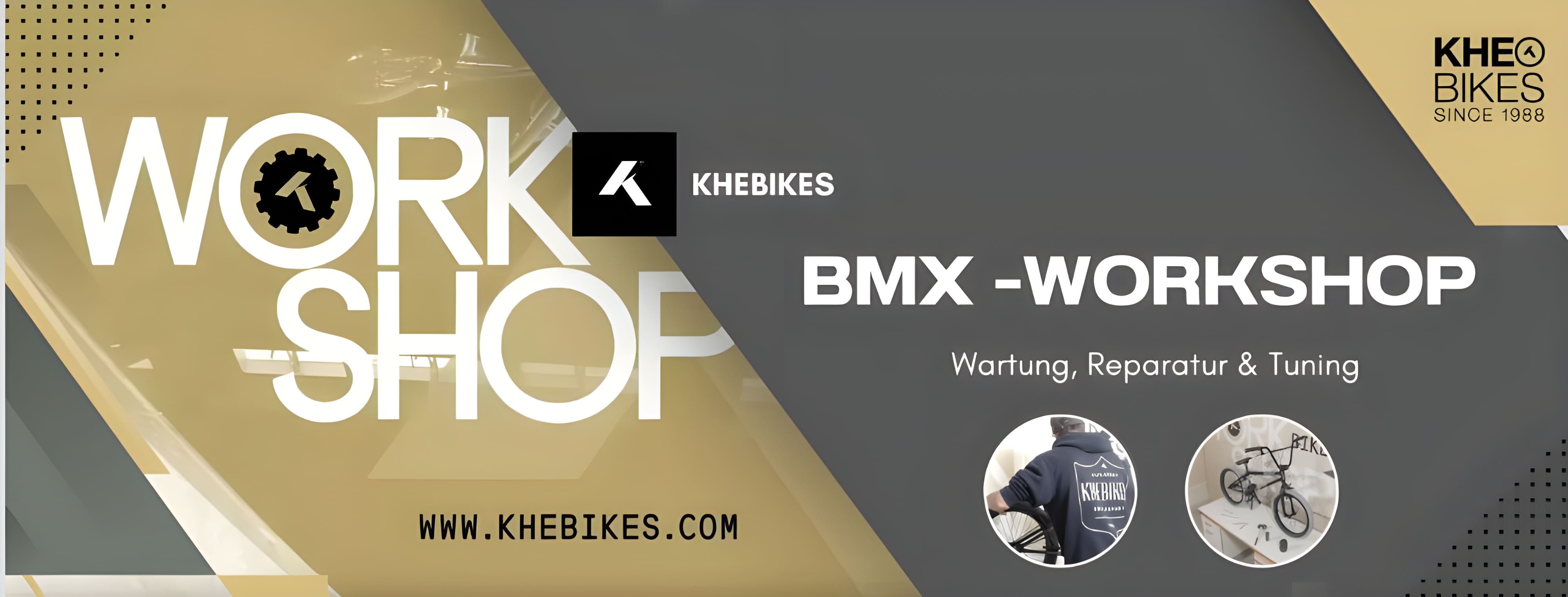 KHEbikes Workshop Banner Finish