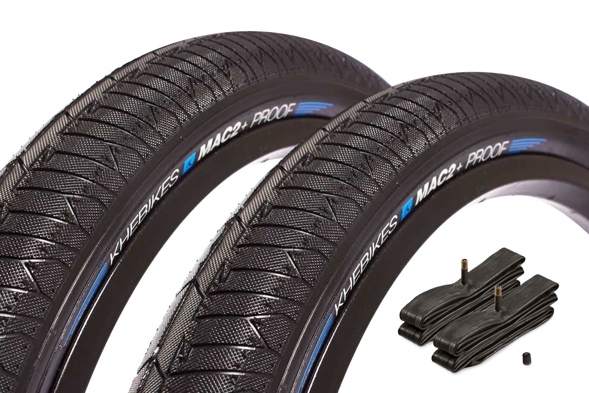 BMX tire set KHE MAC2+ PROOF 20 inch x 2.30 inch + AV inner tube