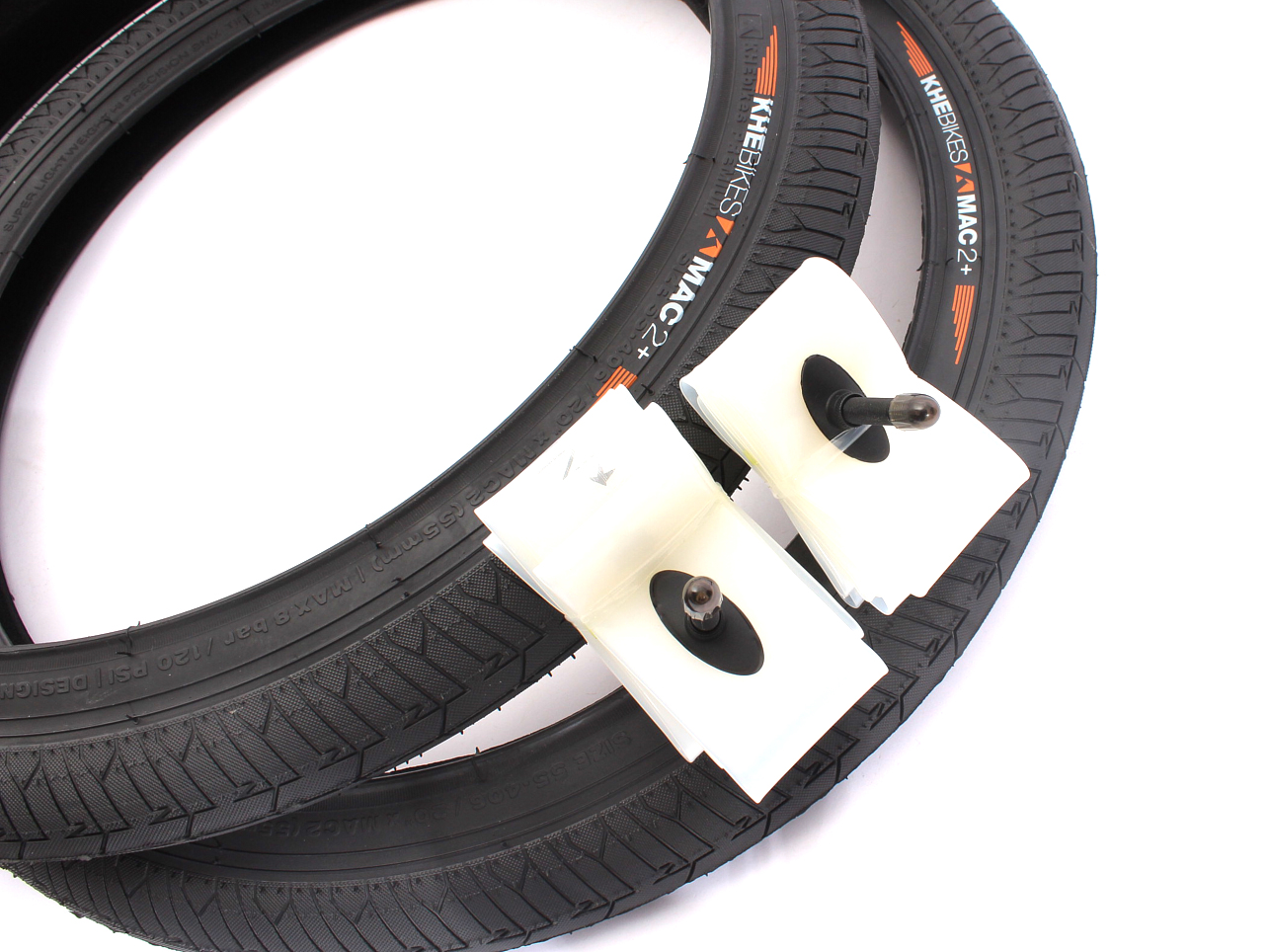 BMX Reifen 2x MAC2+ Draht schwarz + 2x Schwalbe Aerothan Schlauch