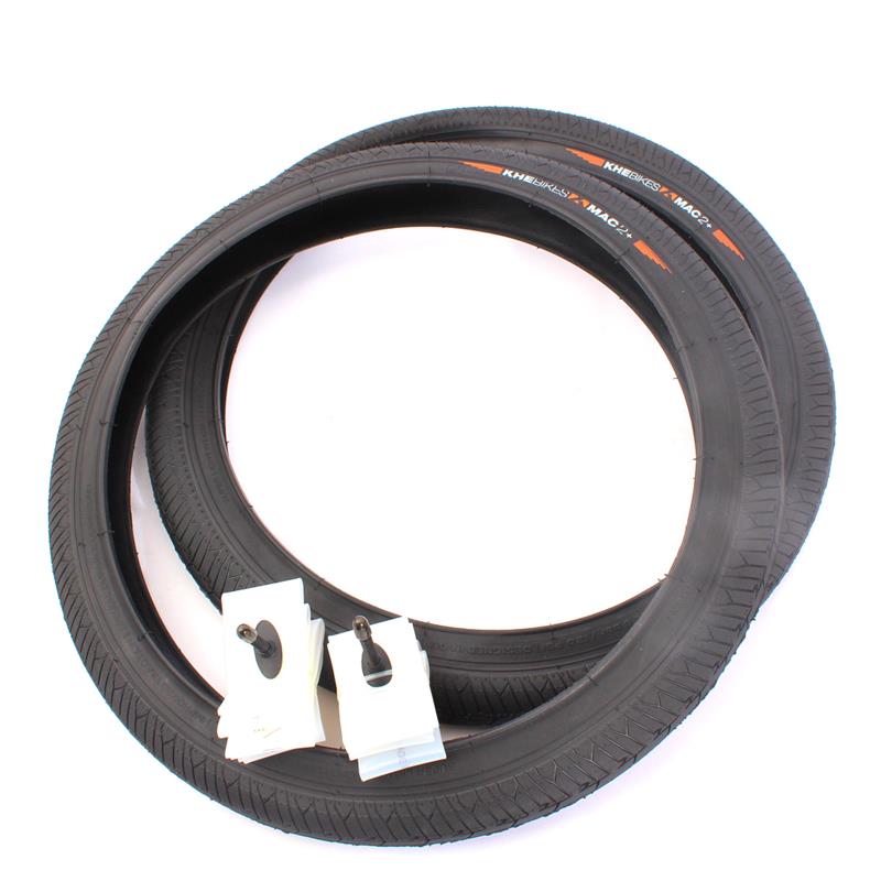 BMX tires 2x MAC2+ wire black + 2x Schwalbe Aerothan tube