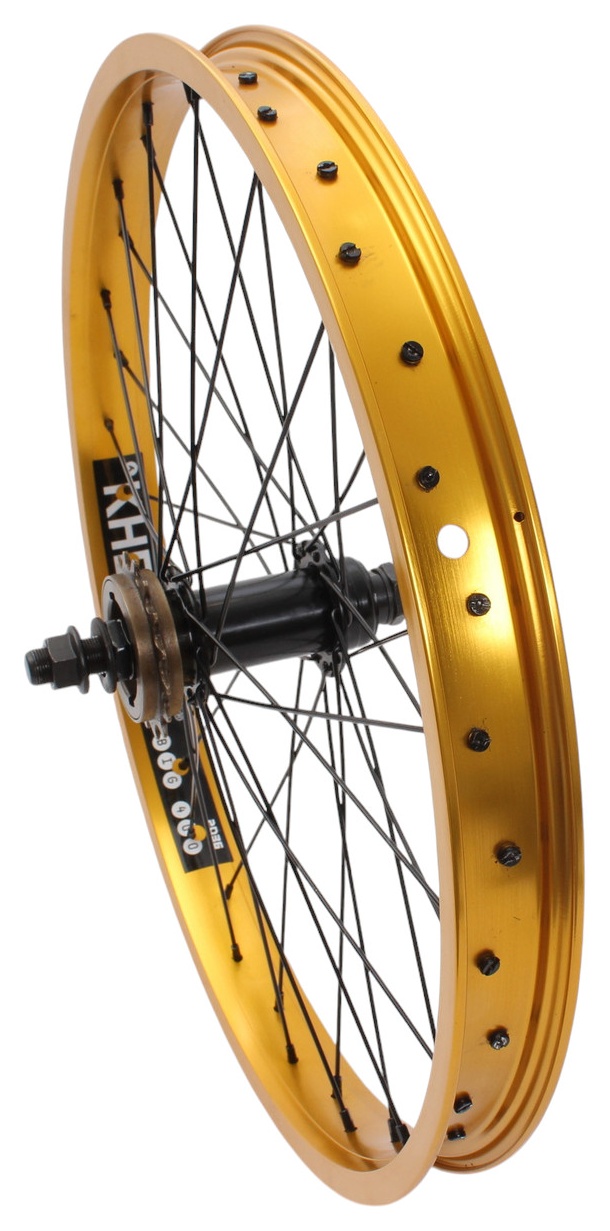 BMX rear wheel KHE PRISM 20 inch gold