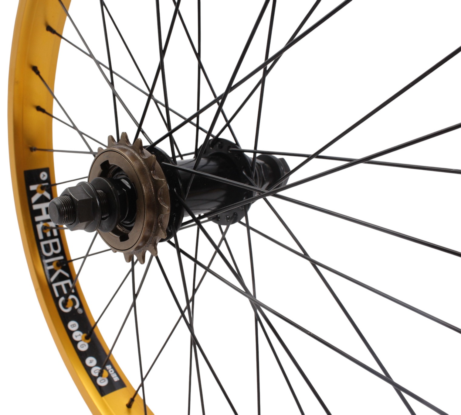 BMX rear wheel KHE PRISM 20 inch gold
