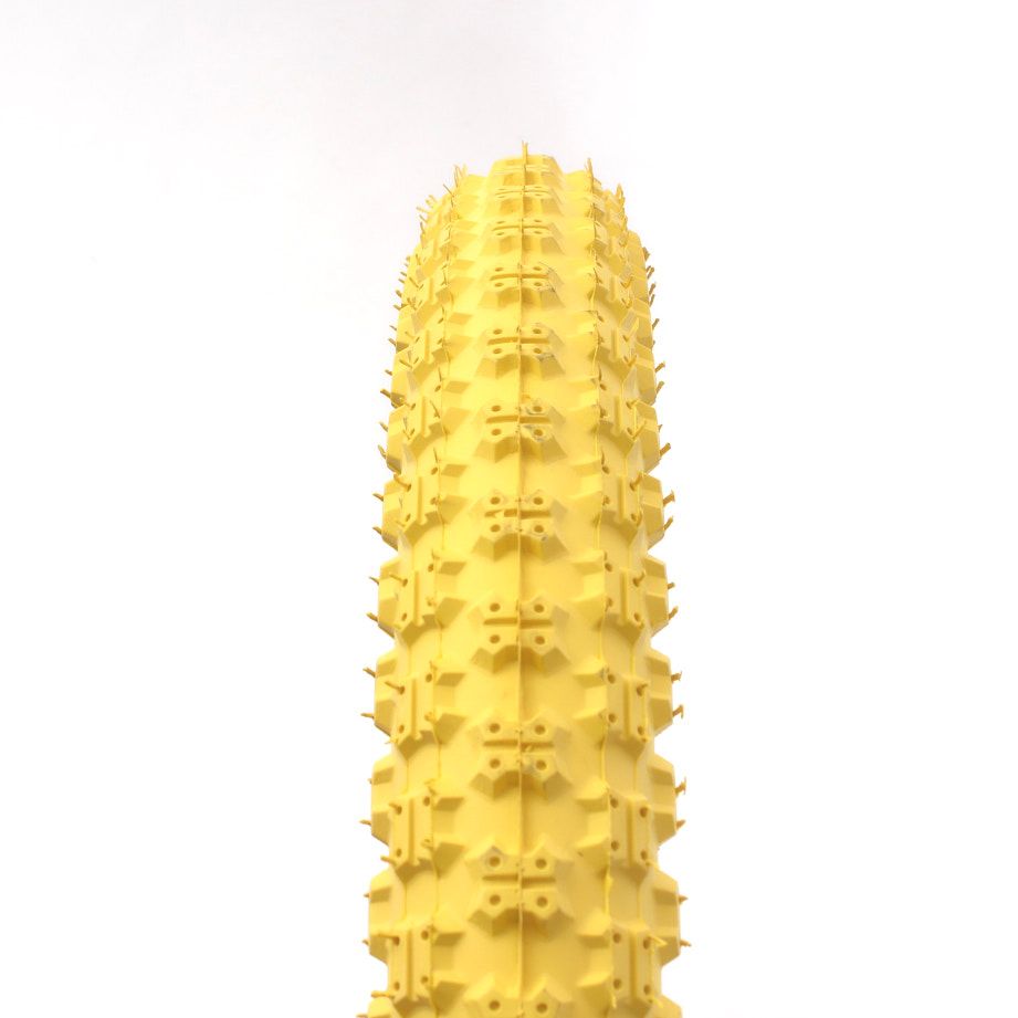BMX tire set KENDA 20 inch x 2.25 inch yellow + AV inner tube
