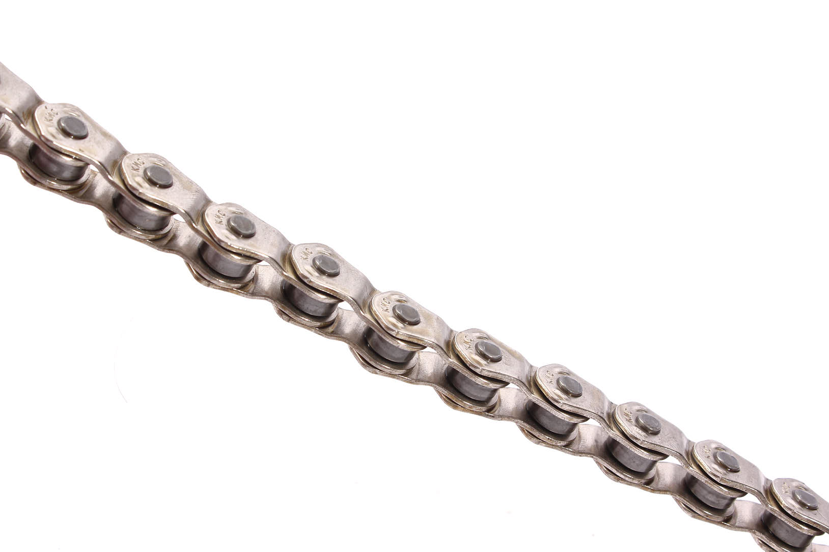 Ausschnitt ausgerollter Halflink Kette in Silber Ausschnitt ausgerollter Halflink Kette in Silber