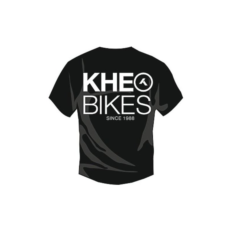 Schwarzes T-Shirt mit KHEBikes Logo 
