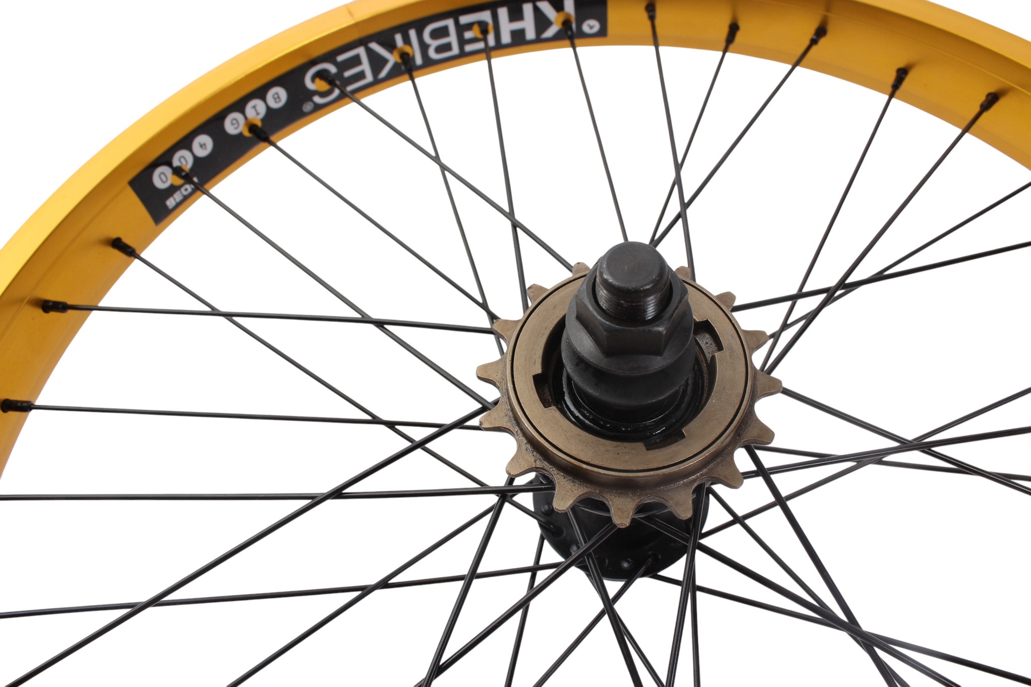 BMX rear wheel KHE PRISM 20 inch gold