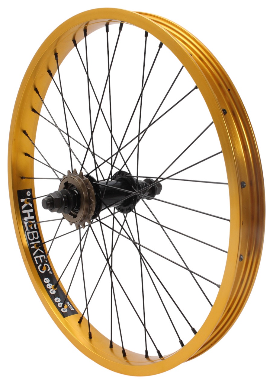 BMX rear wheel KHE PRISM 20 inch gold