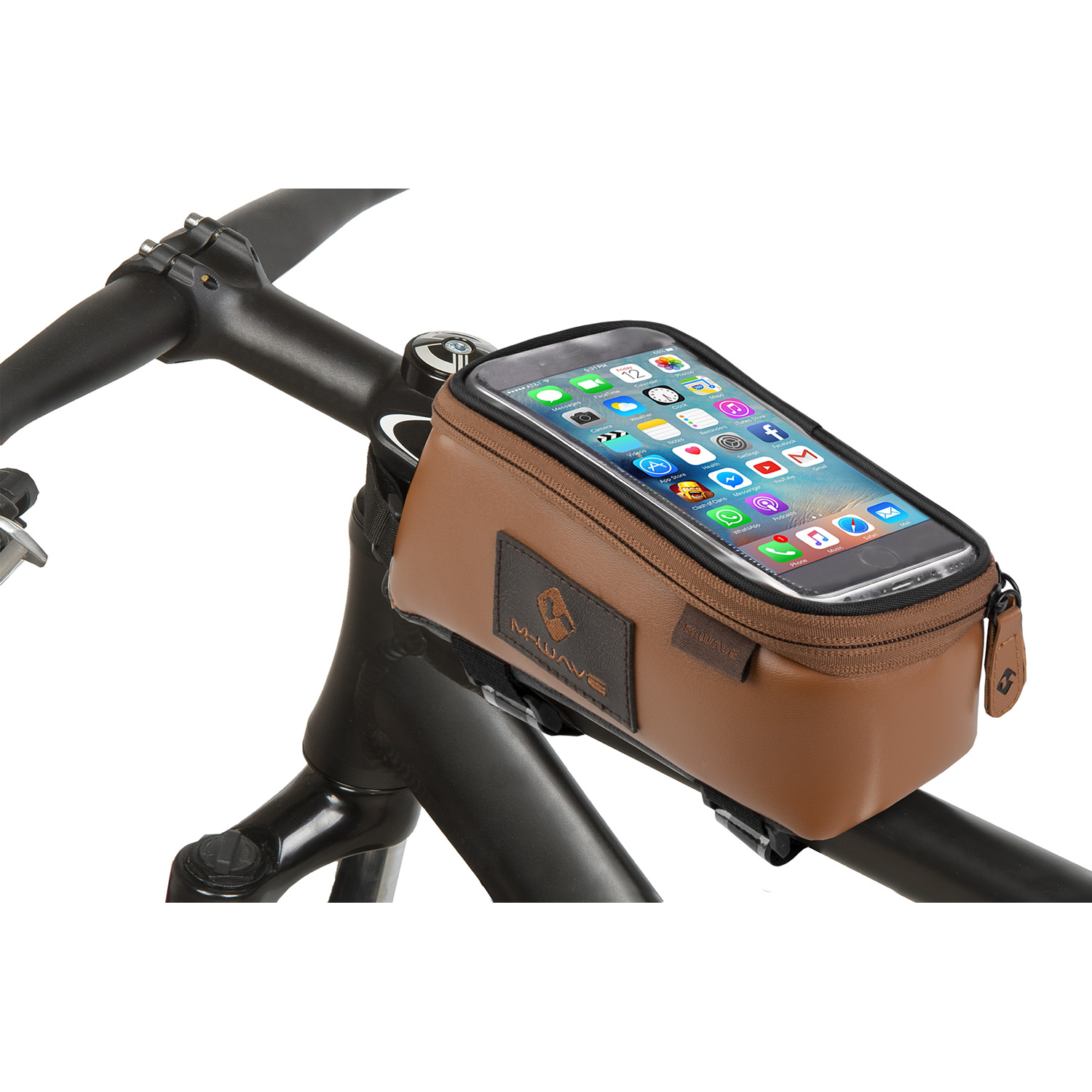M-WAVE Rotterdam Top XL LE Smartphone Oberrohrtasche Braun