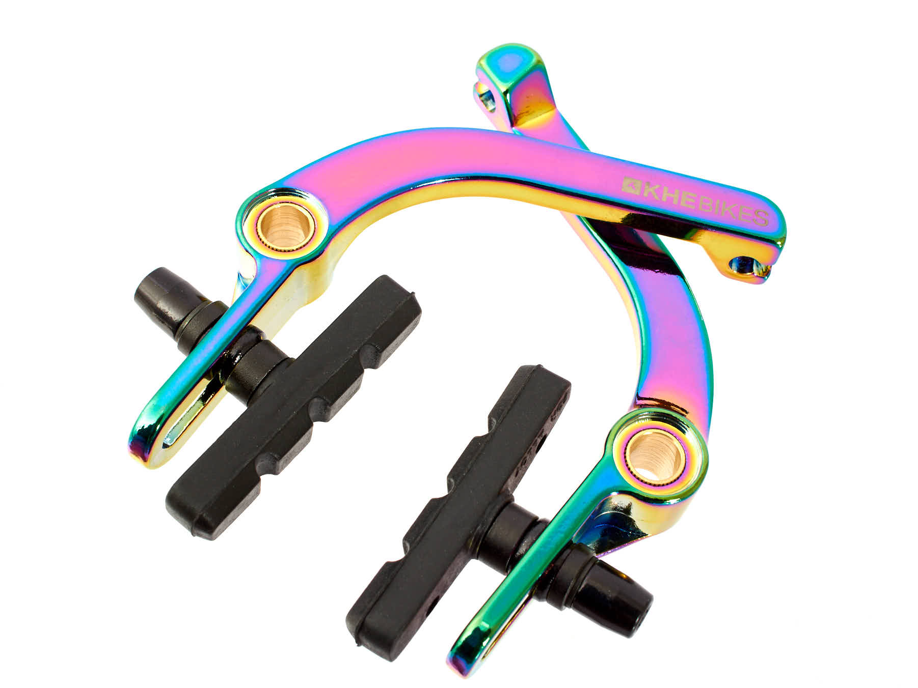 Oil Slick BMX U-Bremse mit schwarzen Bremsschuhen Oil Slick BMX U-Bremse mit schwarzen Bremsschuhen