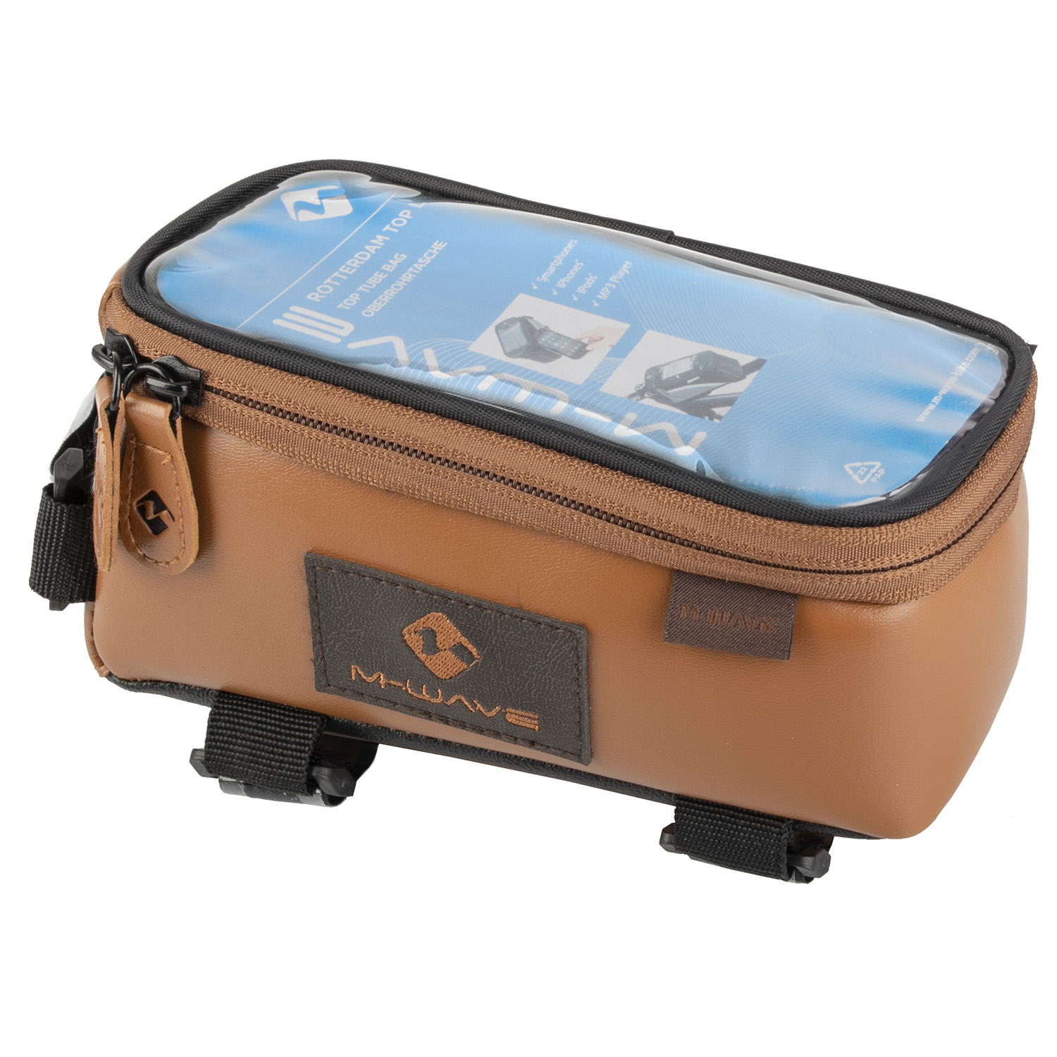 M-WAVE Rotterdam Top XL LE Smartphone Oberrohrtasche Braun